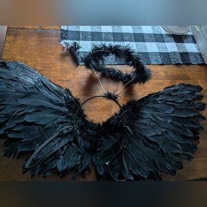 Two piece Dark Angel Costume (wing and halo)